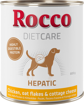Rocco Diet Care Hepatic kylling med havregryn og hytteost 800 g 24 x 800 g
