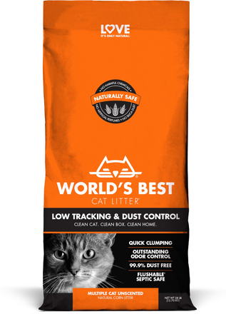 World's Best Cat Litter Low-Tracking - Ekonomipack: 2 x 12,7 kg