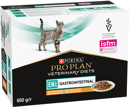 Purina Pro Plan Veterinary Diets Feline EN ST/OX Gastrointestinal Chicken - 10 x 85 g