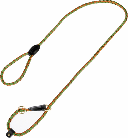 TIAKI Twist retrieverlina - 170 cm lång, Ø 12 mm - grön/brun