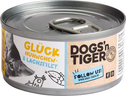 Ekonomipack: Dogs'n Tiger Cat Filet 24 x 70 g - Kyckling- & laxfilé