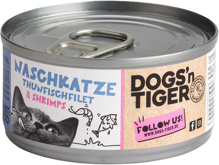 Ekonomipack: Dogs'n Tiger Cat Filet 24 x 70 g - Tonfiskfilé & räkor