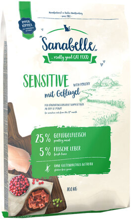 Økonomipakke: 2 x 10 kg Sanabelle tørfoder - Sensitive med Fjerkræ