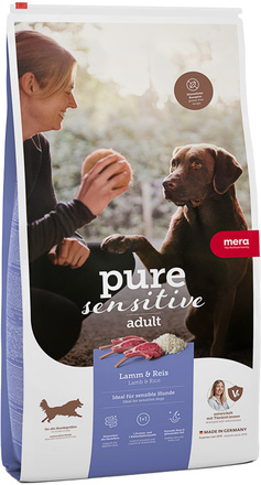 Ekonomipack: 2 x 12,5 kg MERA pure sensitive hundfoder - pure sensitive Adult Lamm & ris (2 x 12,5)