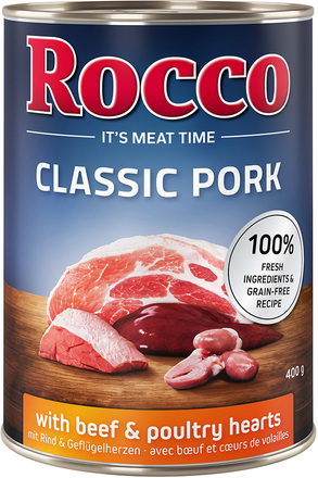 Rocco Classic Pork 6 x 400 g - Nötkött & fjäderfähjärta