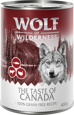 Ekonomipack: Wolf of Wilderness The Taste Of 12 x 400 g - The Taste Of Canada
