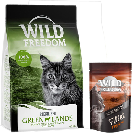6,5 kg Wild Freedom + Filet Snack gratis! - Green Lands Sterilised - Lamb