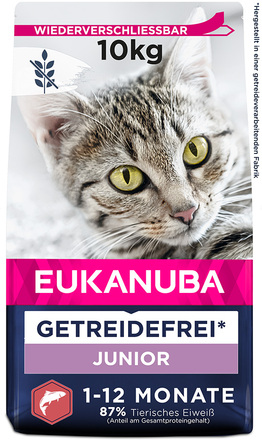Eukanuba Kitten Grain Free rikt på laks - 10 kg