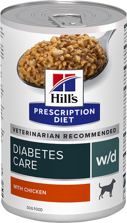 Hill's Prescription Diet w/d Diabetes Care Chicken hundfoder - 48 x 370 g