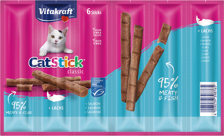 Vitakraft Cat Stick Mini - Ekonomipack: Lax MSC 24 x 6 g