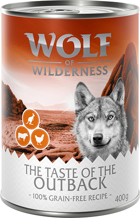 Ekonomipack: Wolf of Wilderness The Taste Of 24 x 400 g The Taste Of The Outback