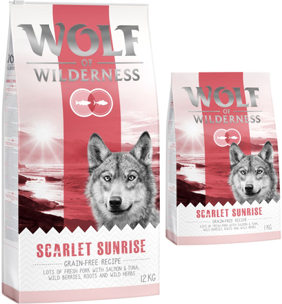 12 kg + 1 kg gratis! Wolf of Wilderness Trockenfutter 13 kg - Scarlet Sunrise - Lachs & Thunfisch
