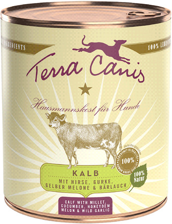 Ekonomipack: Terra Canis 12 x 800 g Kalv med hjort, gurka, gul melon och ramslök