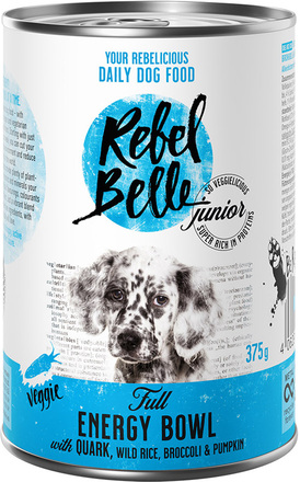 5 + 1 gratis! Rebel Belle Hundefutter 6 x 375 g / 750 g - Veggie: Junior Full Energy Bowl 6 x 375 g