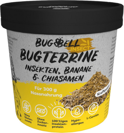 BugBell BugTerrine vuxna insekter, banan- och chiafrön - 8 x 100 g