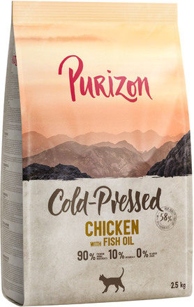 Økonomipakke 2 x 2,5 kg Purizon Koldpresset - Kylling med Fiskeolie