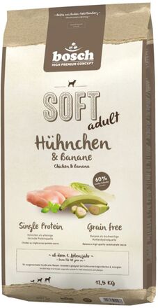 bosch økonomipakke (2 x store pakker) - Soft Kylling & Banan (2 x 12,5 kg)