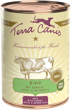 Ekonomipack: Terra Canis Classic 12 x 400 g - Nötkött med morot, äpple & brunt ris