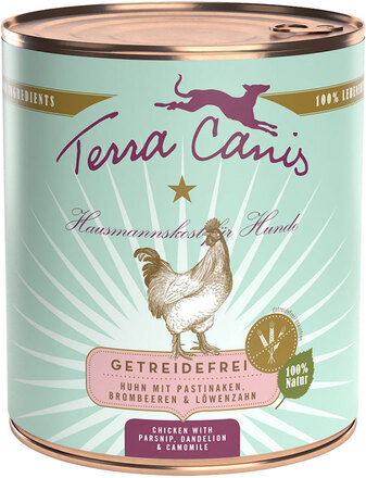 Terra Canis Grain Free 6 x 800 g - Kyckling med palsternacka, maskros & björnbär