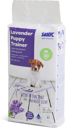 Savic Puppy Trainer Pads med lavendeldoft - Medium: L 45 x B 30 cm, 30 st