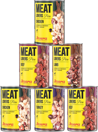 Josera Meatlovers Pure 6 x 400 g - Mixpack 4 sorter