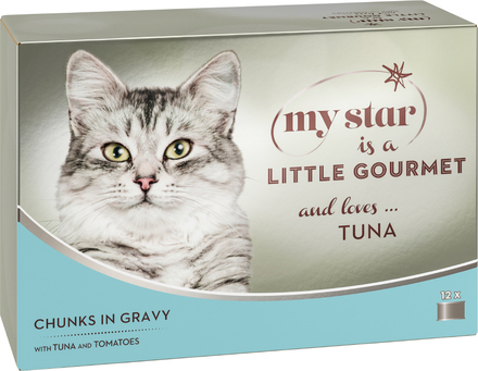 Ekonomipack: My Star Chunks in Sauce Gourmet burk 48 x 85 g - Tuna & Tomat