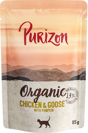 Purizon Organic ekologiskt 6 x 85 g - Ekologisk kyckling & ekologisk gås med ekologisk pumpa