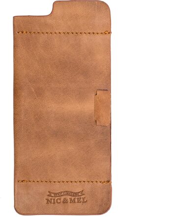 Floyd Stick-On med korthållare i brunt läder till iPhone 6/6S