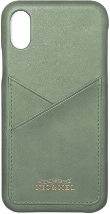 Jim mobilskal i grönt läder till iPhone X