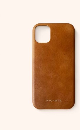 SlimJim mobilskal i brunt läder till iPhone 11