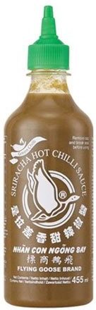 Sriracha chili sauce m. grønne chilier 455 ml.