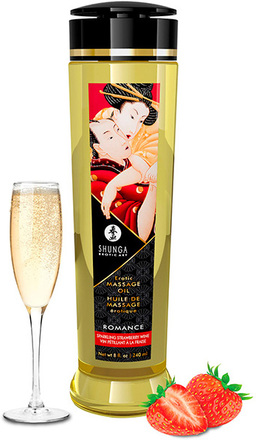 Shunga Massage Oil Romance Sparkling Strawberry Wine 240ml Massageolja Jordgubb