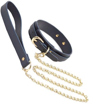 Bondage Couture Collar & Leash Blue