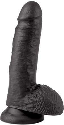 Pipedream King Cock With Balls Black 18 cm Dildo