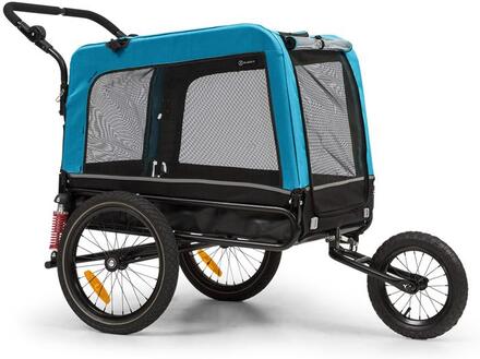 Husky Vario 2-i-1 hundkärra hund-buggy ca 240L 600D Oxford blå