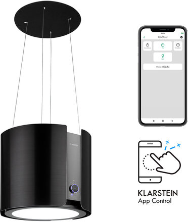 Skyfall Smart Köksfläkt för köksö Ø 45 cm cirkulation 402 m³/h LED