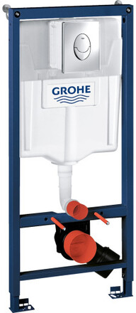 Grohe Rapid SL 3i1 indbygningscisterne, 113 cm, betjeningsplade, krom