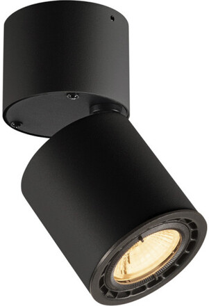 SUPROS 78, loftlampe, LED, 3000K, rund, sort, 60° linse