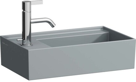 Kartell Laufen håndvask, 46x28 cm, venstre, mat grå