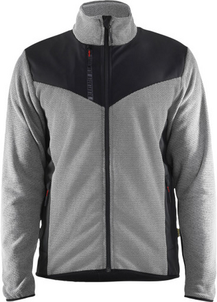 Blåkläder strikket jakke 59422536, softshell, grå/sort str. XL