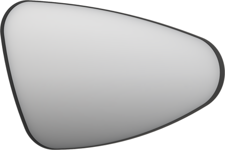 Sanibell Ink SP23 spejl med lys, dæmpbar, dugfri, højre, sort, 80x50 cm