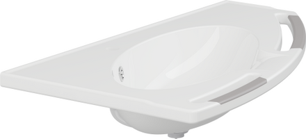 Pressalit Care Matrix Angle Deep håndvask, 100x57,1 cm, højre, hvid