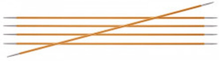 KnitPro Zing Strumpstickor Aluminium 15cm 2,25mm / 5.9in US1 Amber