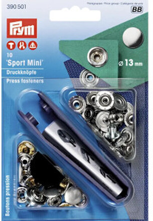 Prym Tryckknappar Sport Mini Silver 13mm - 10 st