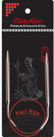 ChiaoGoo Knit Red Rundstickor Rostfritt Kirurgiskt Stl 40 cm 2.5 mm