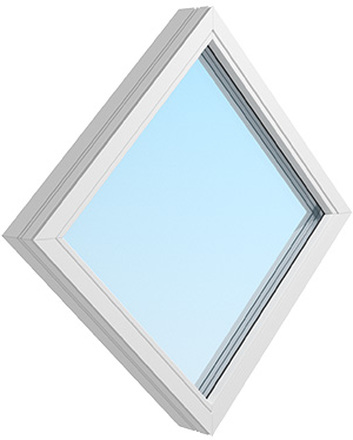 Energi Aluminium Diagonalt Fönster, Kvadrat 12 X 12