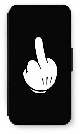 Huawei Ascend P10 Lite Flip Hoesje - Middle finger black