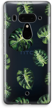Htc U12 Transparant Hoesje (Soft) - Tropische bladeren