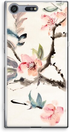 Sony Xperia XZ Premium Transparant Hoesje (Soft) - Japanse bloemen