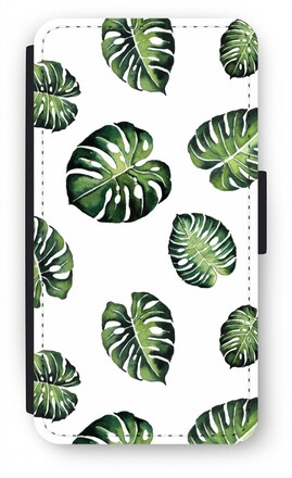 Samsung Galaxy J3 (2016) Flip Hoesje - Tropische bladeren